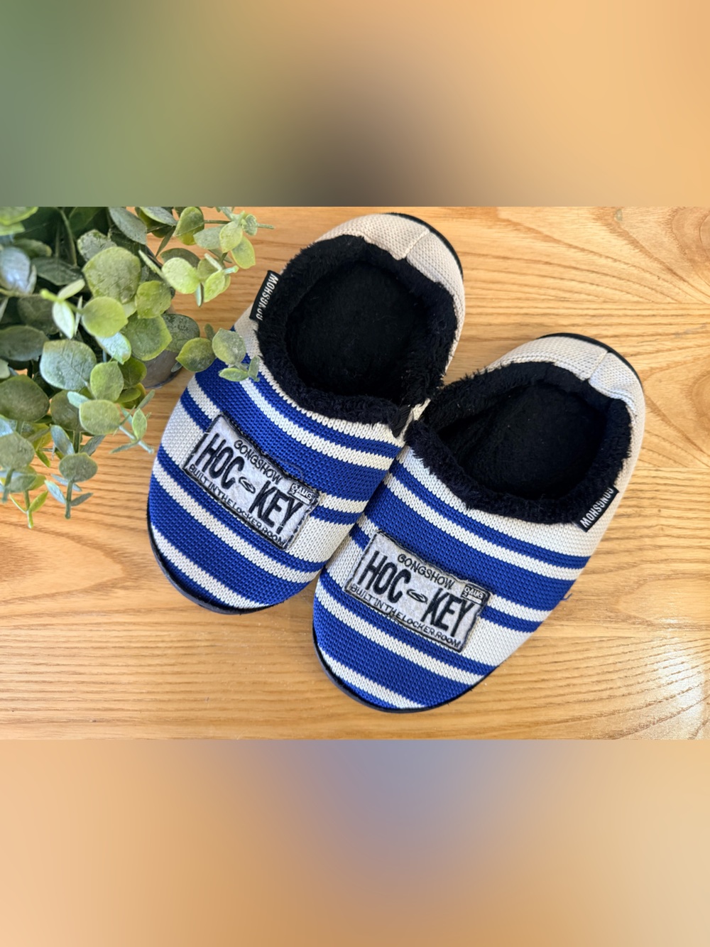 🌿10/$25 • Gongshow Hockey Quilted Sherpa Lined Slippers
